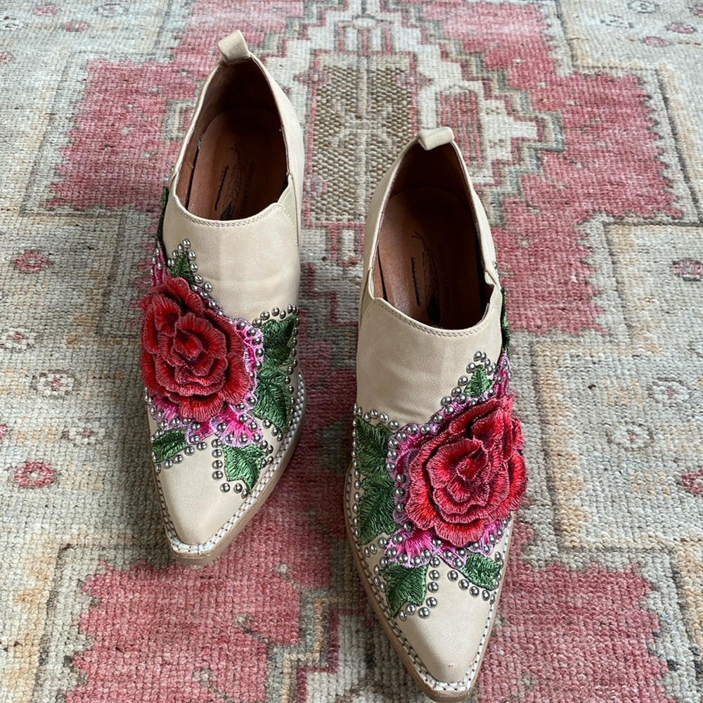 Jeffrey Campbell for free people Roseola Rose studded shooties